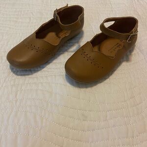 Charming Tan Kids Dress Shoes with Buckle Strap